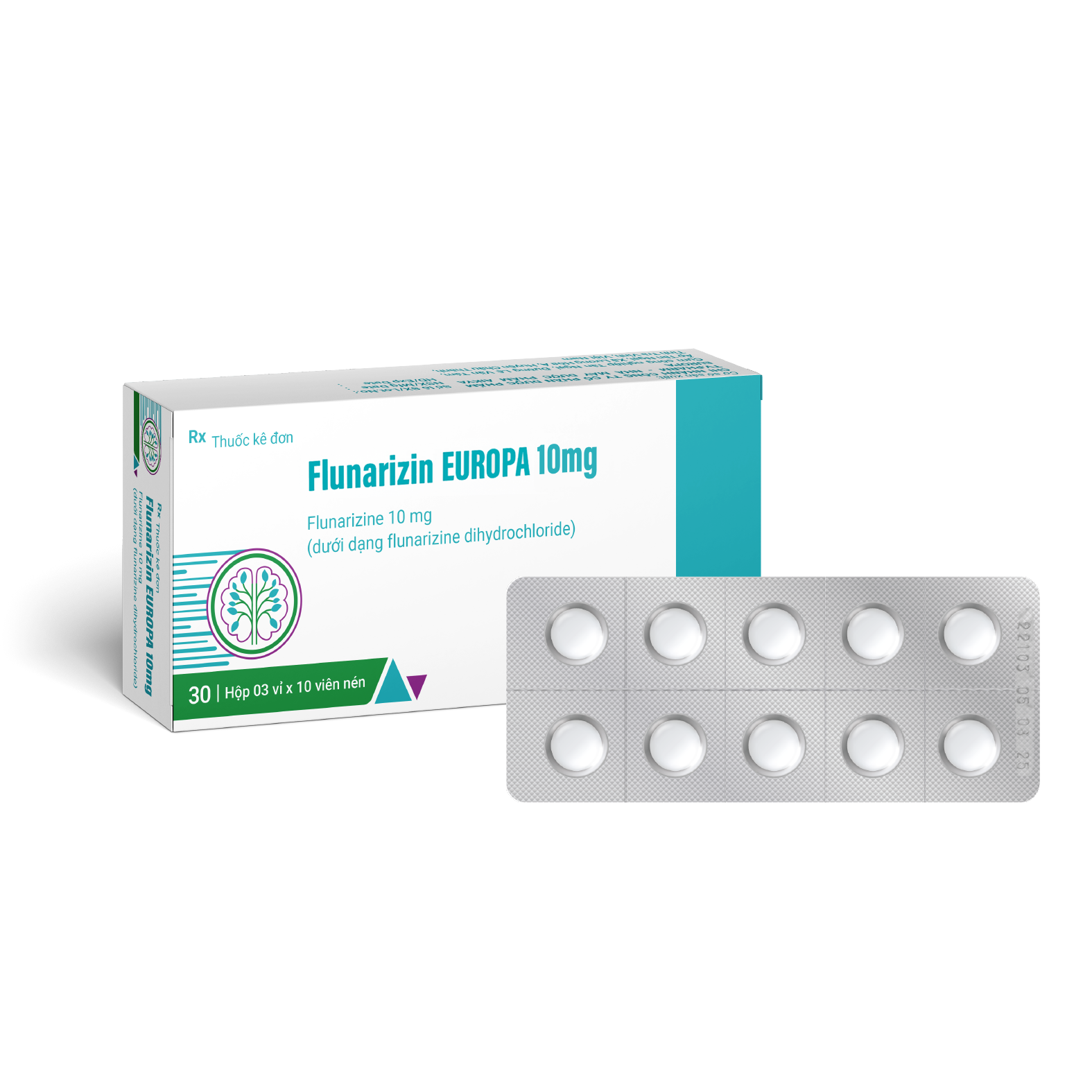 EU Viên nén Flunarizin EUROPA 10mg V/10, H/30